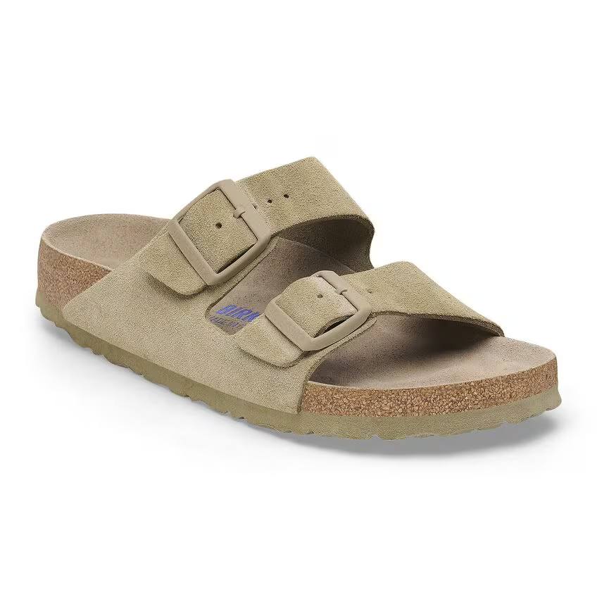 1019045 כפכפי זמש Birkenstock Arizona בצבע חאקי דהוי"